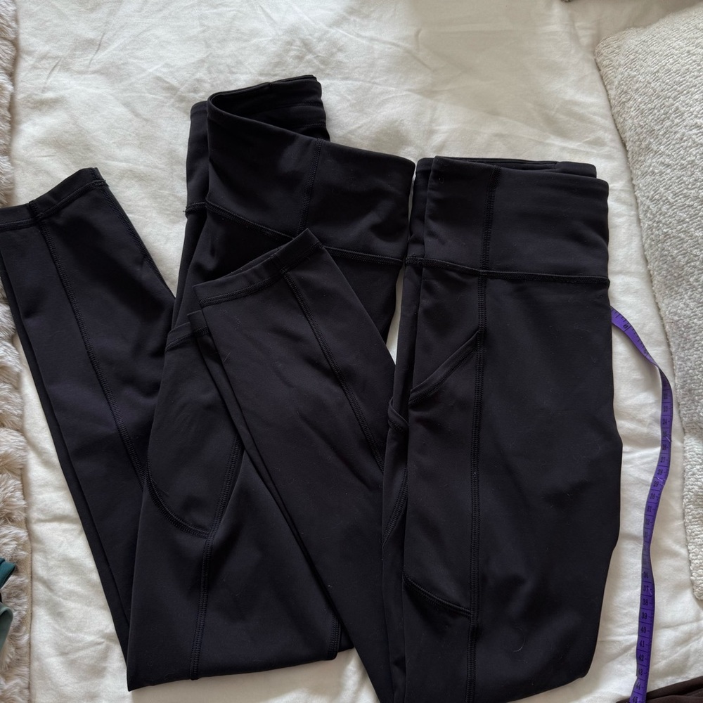 Lululemon - High Rise Black Leggings with Pockets 23” and 25” available